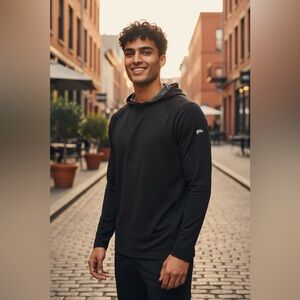 Fabletics XS-men’s- Training Day- XS and M- Pullover-Black